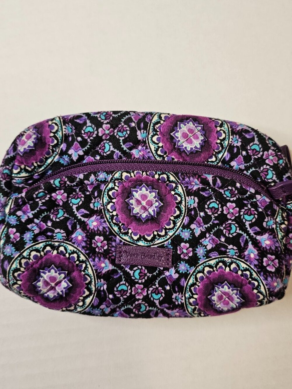 Vera Bradley, Quilted, Purple Medallion, Small Cosmetic Bag for Your Purse, NWOT